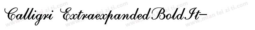 Calligri ExtraexpandedBoldIt字体转换